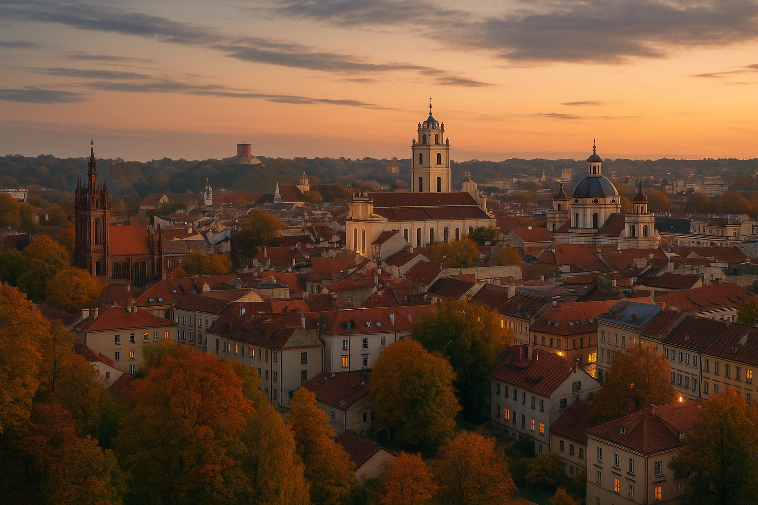 Vilnius sügisel: TLL–VNO otselend ja 12 ööd alates ~33 €